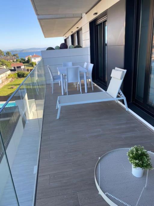 Precioso Apartamento Con Terraza Y Piscina En Portonovo-Sanxenxo Exterior foto